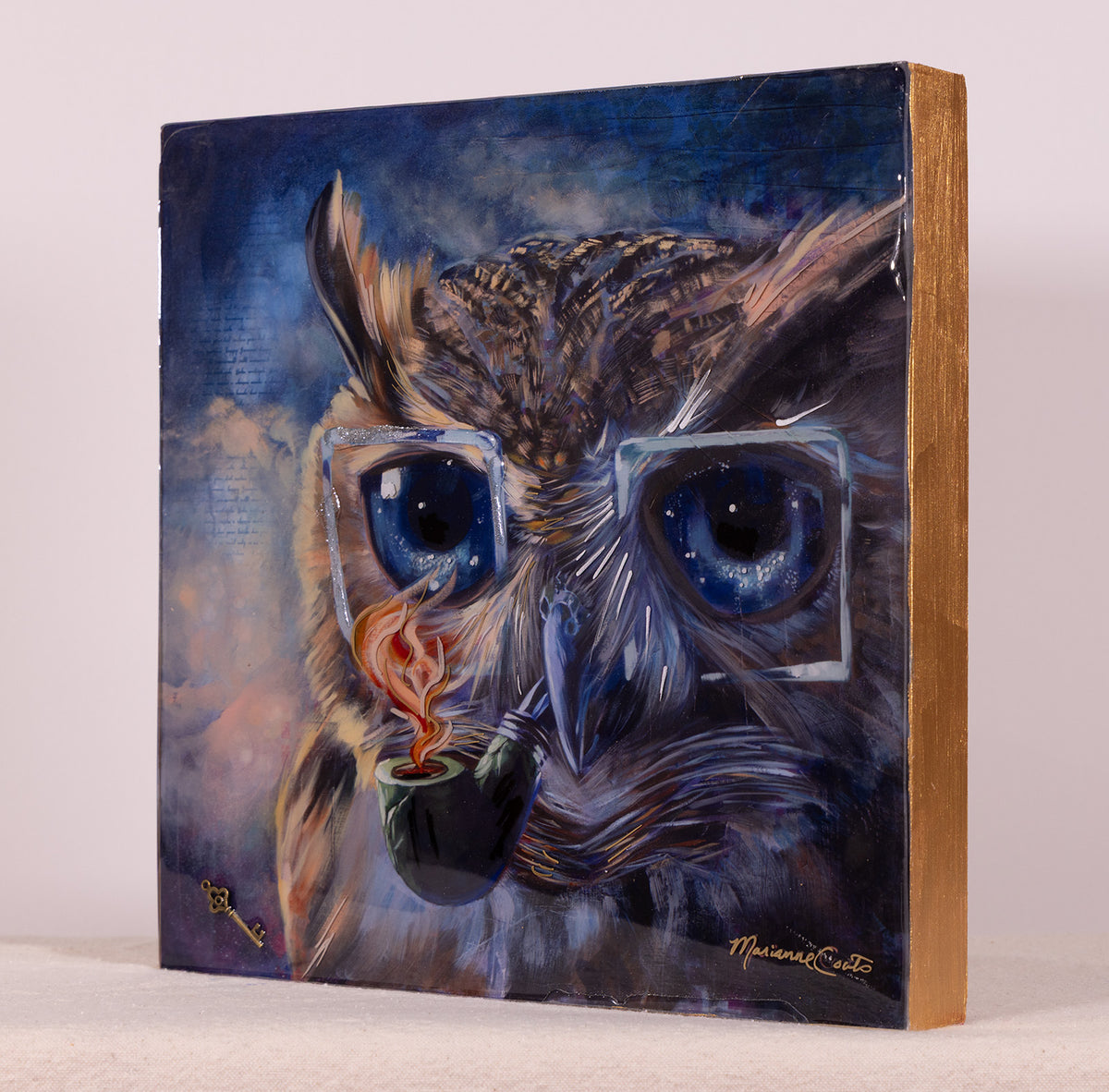 Wise Eyes - Hand Embellished Reproduction