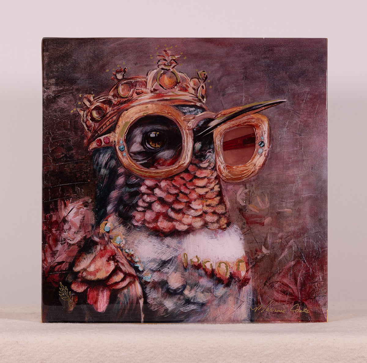 Velvet Wing - Hand Embellished Reproduction