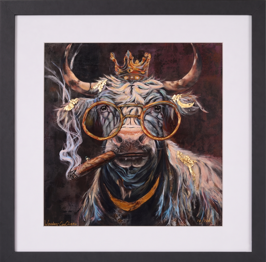 Bull - Limited Edition Hand Embellished Print