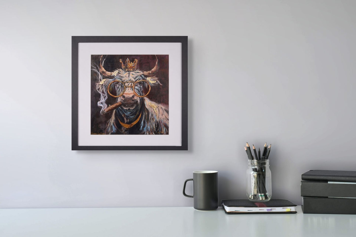 Bull - Limited Edition Hand Embellished Print